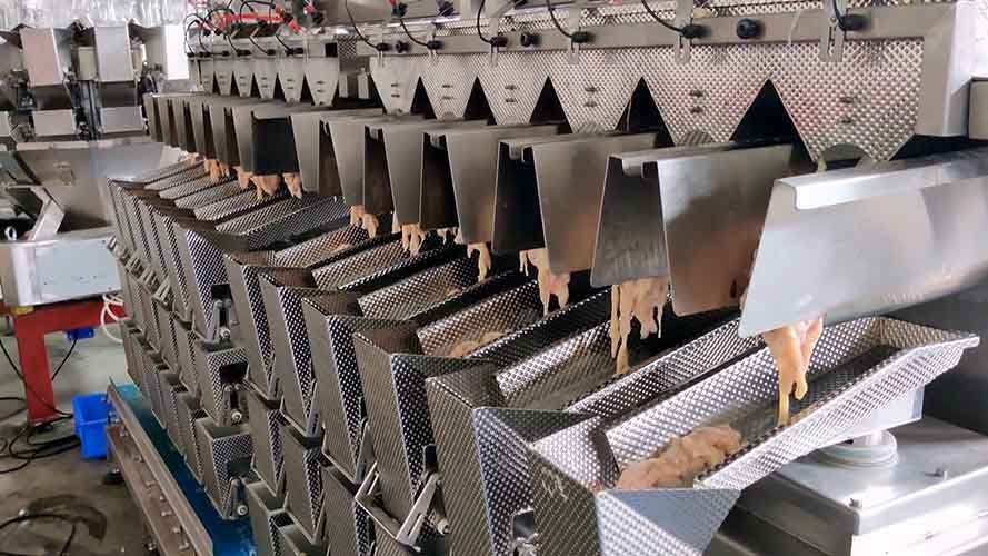 sticky meat weigher