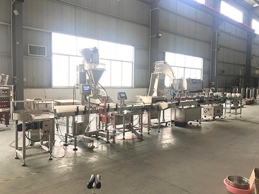 Flour Powder Jar Filling Sealing Labeling Packing Machine
